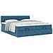 Struttura Letto Pouf con Materassi 180x200 cm Velluto - Foto miniatura 5