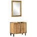 Set Mobili da Bagno 2pz Marrone in Legno Massello di Mango - Foto miniatura 1
