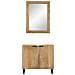 Set Mobili da Bagno 2pz Marrone in Legno Massello di Mango - Foto miniatura 5