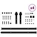 Kit di Binari per Porte Scorrevoli 427 cm Acciaio Nero - Foto miniatura 8