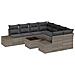 Set Divano da Giardino con cuscino 9 pcs Grigio 55 x 55 x 37 cm - Foto miniatura 1