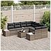 Set Divano da Giardino con cuscino 9 pcs Grigio 55 x 55 x 37 cm - Foto miniatura 3