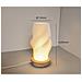 Lampada Da Scrivania Usb Dimmable Con Base In Legno Nordico - Luce Notturna Da Comodino - Foto miniatura 4