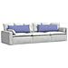 Cuscini da Divano 2 pcs Blu 120 x 40 cm Tessuto - Foto miniatura 3