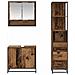 Set di mobili per il bagno con cassetto 3 pcs Legno vecchio - Foto miniatura 8