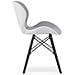 Sedia in ecopelle WAKO - Design moderno grigio-bianco con gambe nere - Foto miniatura 5