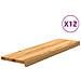Gradini 12 pz Marrone Chiaro 90x25x2 cm Legno Massello Rovere - Foto miniatura 1