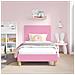 Struttura letto bambini con testata Rosa 80 x 160 cm Tessuto - Foto miniatura 3