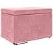 Pouf Rosa 61 x 41 x 40 cm Velluto e Legno Ingegnerizzato - Foto miniatura 1