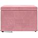 Pouf Rosa 61 x 41 x 40 cm Velluto e Legno Ingegnerizzato - Foto miniatura 4