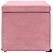 Pouf Rosa 61 x 41 x 40 cm Velluto e Legno Ingegnerizzato - Foto miniatura 5