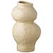 Vaso In Ceramica Beige A Due Sfere Sovrapposte Ø10,5x19,5 Cm - Foto miniatura 1
