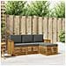 Set divani 4 pcs Naturale e Antracite Legno di Acacia Massello - Foto miniatura 2