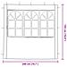 Parete per tenda da festa 2 pcs 200 x 195 cm Bianco - Foto miniatura 6