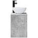 Mobile lavabo da parete Grigio Cemento 39 x 41 x 64,5 cm - Foto miniatura 2