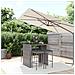 Set Bar da Giardino 5 pz con Cuscini in Polyrattan Grigio - Foto miniatura 2