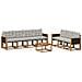 Set di divani da esterno 8 pcs Naturale e Grigio Chiaro - Foto miniatura 1