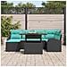 Set Divano da Giardino con archiviazione 7 pcs Nero Poly Rattan - Foto miniatura 3