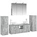 Set di mobili per il bagno 6 pcs Grigio Cemento - Foto miniatura 1