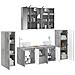 Set di mobili per il bagno 6 pcs Grigio Cemento - Foto miniatura 3