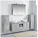 Set di mobili per il bagno 6 pcs Grigio Cemento - Foto miniatura 4