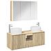 Set di Armadi da Bagno 4 pcs Rovere Sonoma Legno ingegnerizzato - Foto miniatura 1