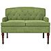 Loveseat con bottoni imbottiti Verde chiaro 111 x 65 x 79 cm - Foto miniatura 3