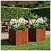 Vaso da giardino 2 pz Ruggine 50 x 50 x 49 cm Acciaio Corten - Foto miniatura 2