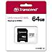 64GB microSDXC 300S Scheda di Memoria con Adattatore, TS64GUSD300S-A - Foto miniatura 1