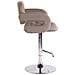 Sgabello Design Dublin In Tessuto - Sgabello Bar Girevole E Regolabile In Altezza 65-85 CM - Sgabello Alto Con Schienale E Braccioli Tortora - Foto miniatura 3
