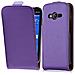 Samsung Galaxy Ace 4 Custodia Di Finta-pelle Flip Luscio In Lila Orchidea - Protezione In Stile Flip Di Similpelle Fine - Portafoglio Cover Case Wallet Book Etui Protezione - Foto miniatura 1