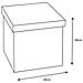 Pouf Contenitore Imbottito Pieghevole Modello Liner Colore Blue Jeans - Foto miniatura 2