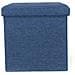 Pouf Contenitore Imbottito Pieghevole Modello Liner Colore Blue Jeans - Foto miniatura 1