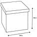 Pouf Contenitore Imbottito Pieghevole Modello Liner Colore Blue Jeans - Foto miniatura 4