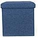 Pouf Contenitore Imbottito Pieghevole Modello Liner Colore Blue Jeans - Foto miniatura 5