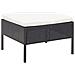 Set Divani Da Giardino 3 Pz Con Cuscini In Polyrattan Nero - Foto miniatura 7