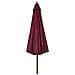 Ombrellone da Esterni con Palo in Legno 330 cm Rosso Borgogna - Foto miniatura 2