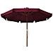 Ombrellone da Esterni con Palo in Legno 330 cm Rosso Borgogna - Foto miniatura 4