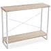 Taline Tavolo Consolle Tavolo Da Ingresso Tavolino Stretto Misure (a X L X L) 80 X 30 X 100 Cm Legno E Metallo Colore Bianco - Foto miniatura 1