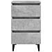 Comodini con Gambe in Metallo 2pz Grigio Cemento 40x35x69 cm - Foto miniatura 7