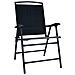 Sedie da Giardino Pieghevoli 2 pz in Textilene Nere - Foto miniatura 3