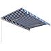 Tenda da Sole Retrattile Automatica 300x250 cm Blu e Bianca - Foto miniatura 2