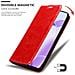 Custodia Compatibile Con Oneplus 9rt 5g In Rosso Mela - Coperchio Protettiva Con Chiusura Magnetica, Funzione Stand E Tasca Per Le Carte - Foto miniatura 7