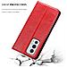 Custodia Compatibile Con Oneplus 9rt 5g In Rosso Mela - Coperchio Protettiva Con Chiusura Magnetica, Funzione Stand E Tasca Per Le Carte - Foto miniatura 8