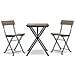 Set Pieghevole Da Bistrò 3 Pz Grigio In Polyrattan - Foto miniatura 2