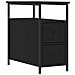 Comodino Nero 30x60x60 Cm In Legno Multistrato - Foto miniatura 1