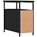 Comodino Nero 30x60x60 Cm In Legno Multistrato - Foto miniatura 9