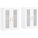 Armadietti A Parete 2 Pz Bianchi In Legno Multistrato - Foto miniatura 2
