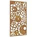 Decorazione Muro Giardino 105x55 Cm Ingranaggio Acciaio Corten - Foto miniatura 2