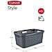Set Di Cesti Portabiancheria Style 2x45 L Antracite - Foto miniatura 3